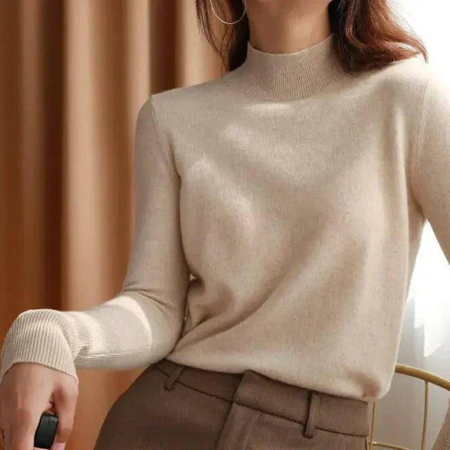 Slim Fit Knit Turtleneck - LUXLIFE BRANDS