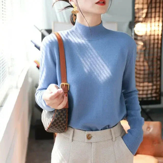 Slim Fit Knit Turtleneck - LUXLIFE BRANDS