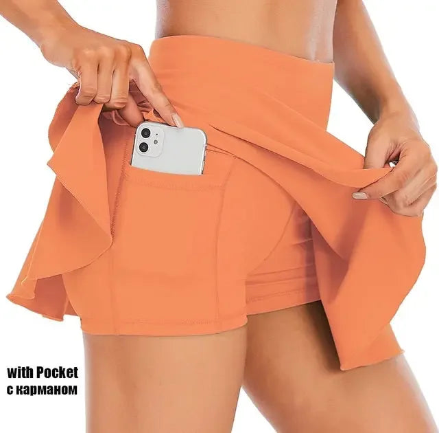 Halley High Waist Quick Dry Tennis Skort - LUXLIFE BRANDS