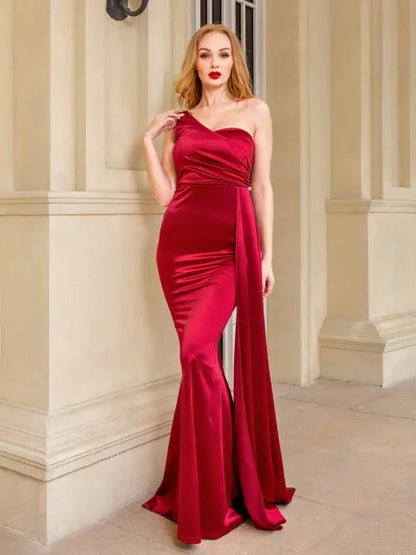 Unforgettable Satin Formal Dress - LUXLIFE BRANDS